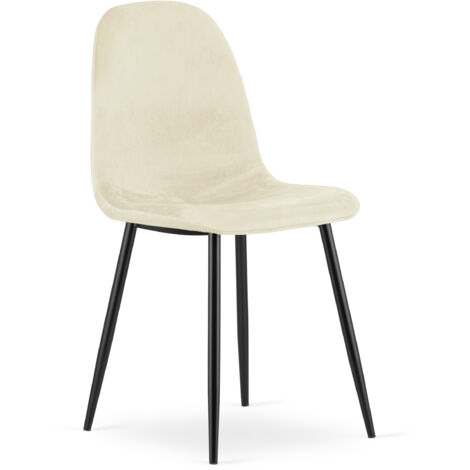 COMO Stuhl - beiger Samt x 1