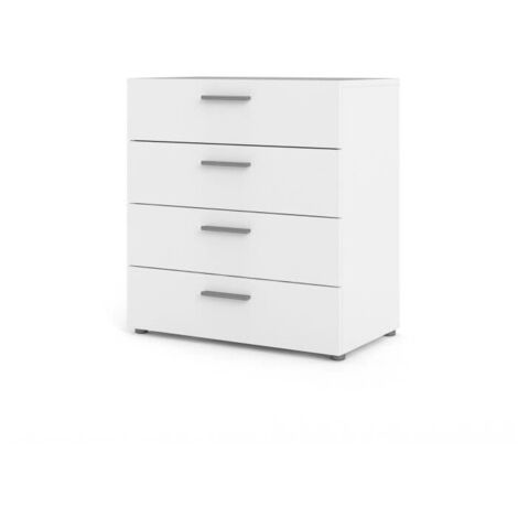 Comò TYHJA a 4 cassetti - Bianco - L 70 x P 40 x H 75 cm