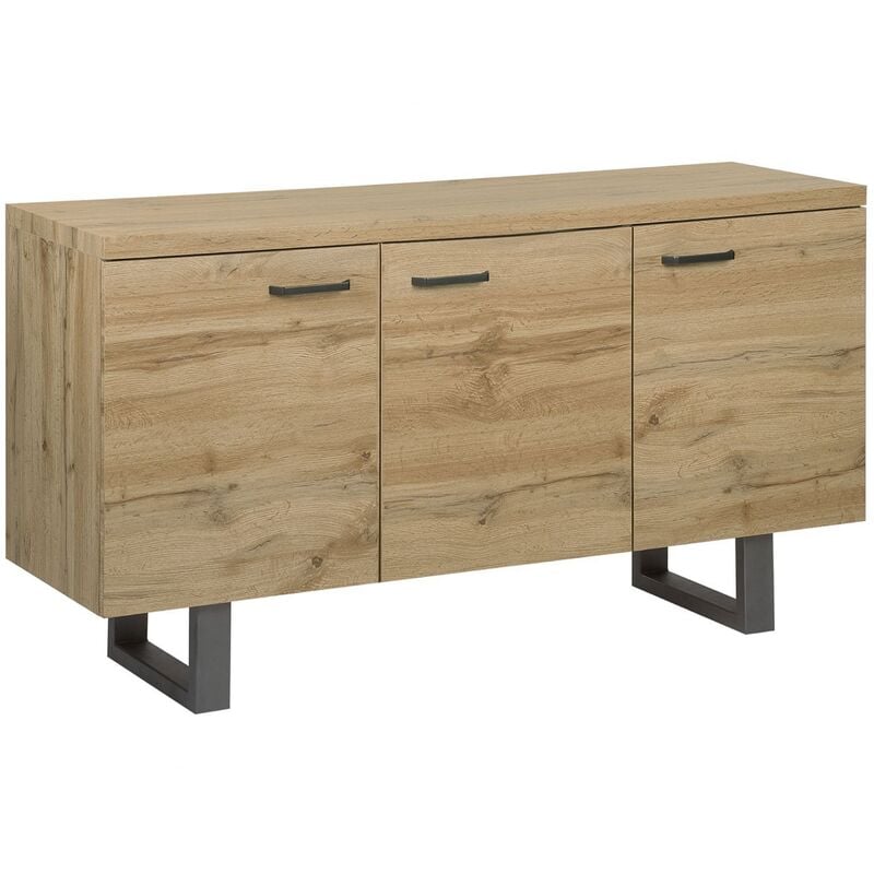 

Beliani - Cómoda 3 puertas madera clara TIMBER