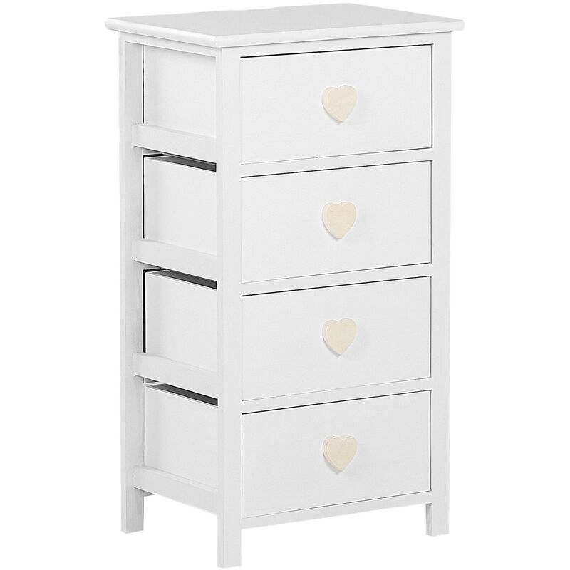 

Cómoda de madera clara/blanco 73 cm ZALAN