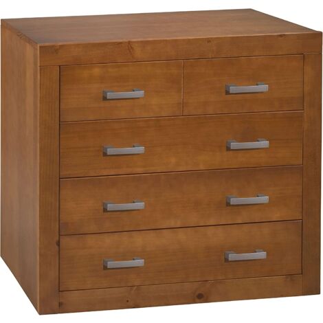 comoda 4 cajones, cerezo, pino macizo,  medidas: 88x95x40 cm (altoxanchoxfondo).  Kynus. Instrucciones de montaje en el interior de la caja