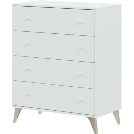 Cómoda 95 cm blanco mate con 4 cajones – Pineto