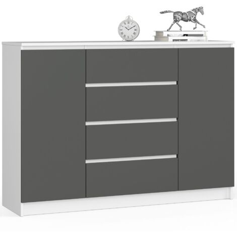 Zapatero AKORD 3 Compartimentos - Roble Sonoma Blanco, 60x28.5x113 Cm, Puertas Abatibles