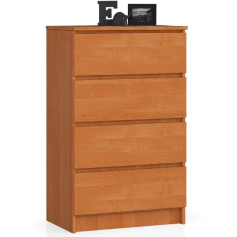 Cómoda AKORD K60 Aliso 60 cm 4 cajones frente en color Aliso 60x40x99 cm