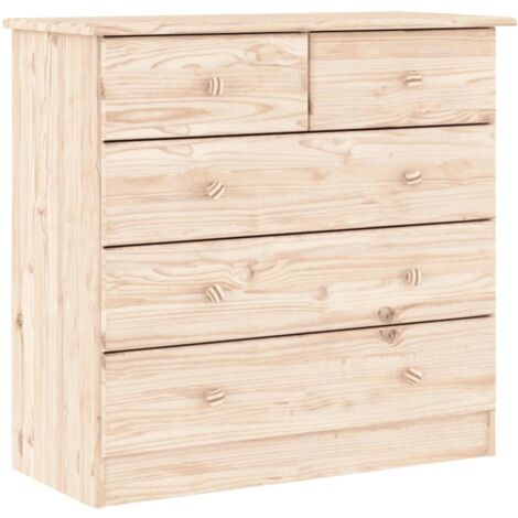 Cómoda ALTA madera maciza pino 77x35x73 cm vidaXL