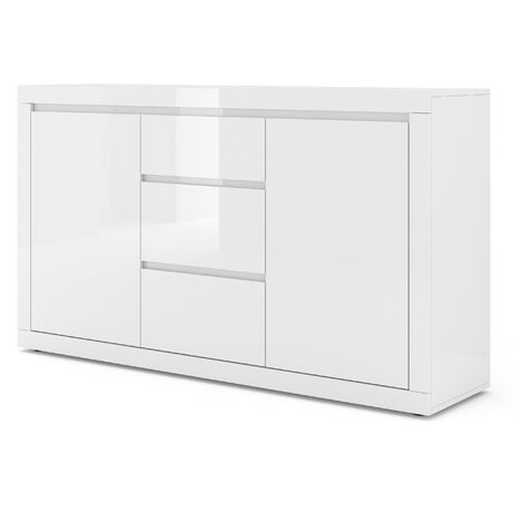 Cómoda BELLO BIANCO III 150 cm blanco mate / blanco brillante