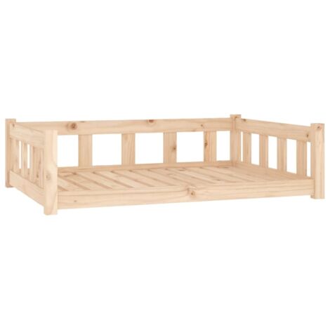 Cómoda cama para perros sofá cesta 1055 x 755 x 28 cm madera maciza de pino marrón 020042626