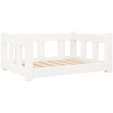 Cómoda cama para perros sofá cesta 655 x 505 x 28 cm madera maciza de pino blanco 020042763
