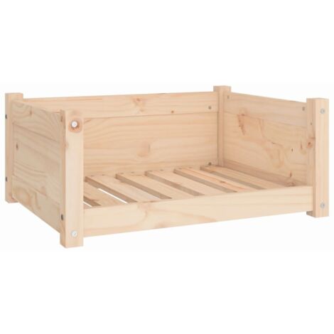 Cómoda cama para perros sofá cesta 655 x 505 x 28 cm madera maciza de pino marrón 020042759