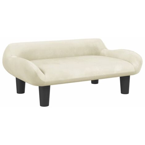 Cómoda cama para perros sofá cesta 70 x 40 x 24 cm terciopelo crema 020042792