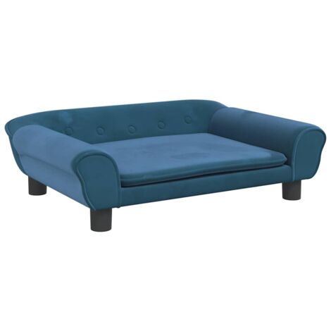 Cómoda cama para perros sofá cesta 70 x 48 x 22 cm terciopelo Azul 020042883