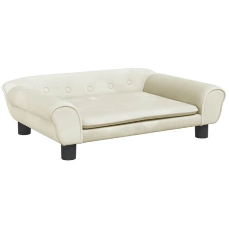 Cómoda cama para perros sofá cesta 70 x 48 x 22 cm terciopelo crema 020042884