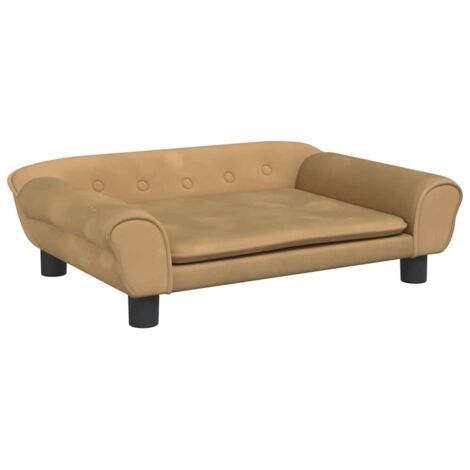 Cómoda cama para perros sofá cesta 70 x 48 x 22 cm terciopelo marrón 020042885