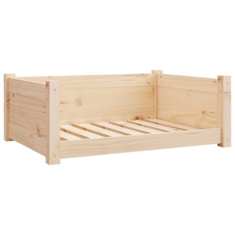 Cómoda cama para perros sofá cesta 755 x 555 x 28 cm madera maciza de pino marrón 020042940