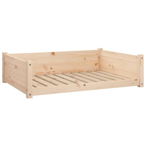 Cómoda cama para perros sofá cesta 955 x 655 x 28 cm madera maciza de pino marrón 020043029