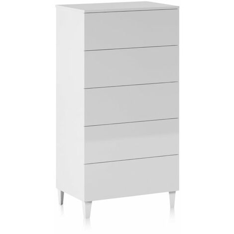 Cómoda chifonier Loft Blanco Brillo 61cm (ancho) x 117cm (alto)