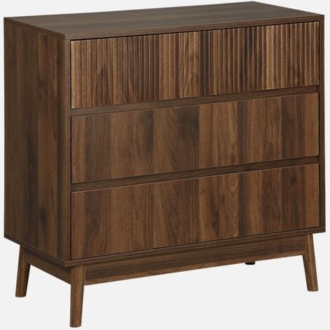 SWEEEK Cómoda con efecto madera, 3 cajones