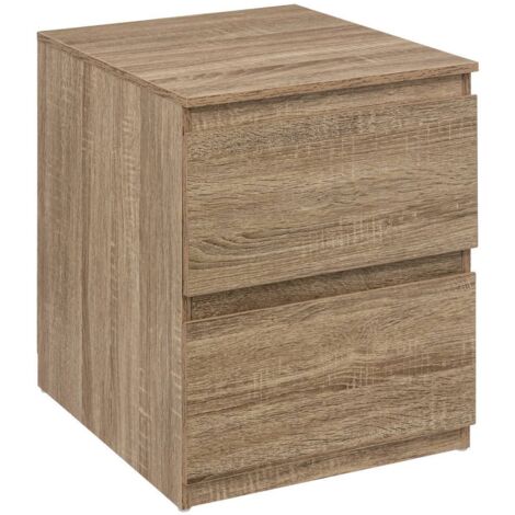 Cómoda de 2 cajones dolo efecto madera natural - 5five