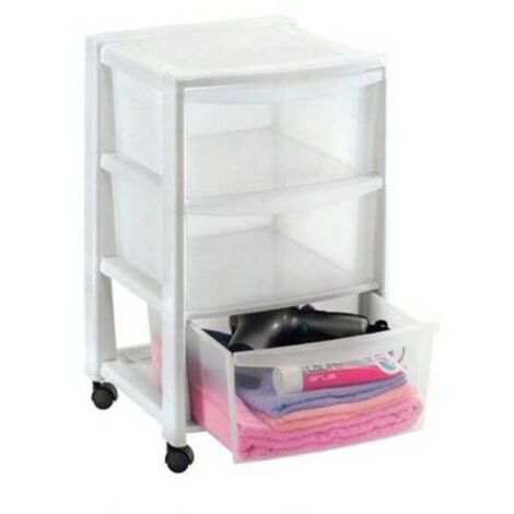 Cómoda de 3 cajones 40x40 h 63 Plata Stefanpl