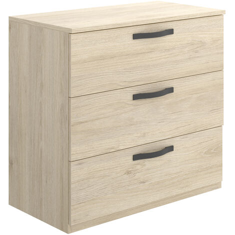 Cómoda de 3 cajones Natural 72x70x45 cm - VASA