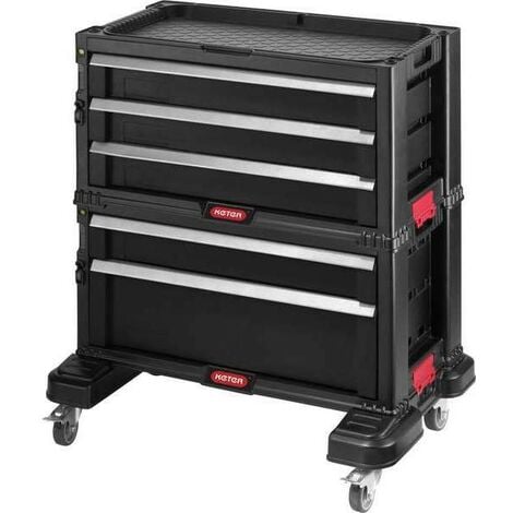 Caja taller movil metalico 3en1 modular 52x32x72 cm.