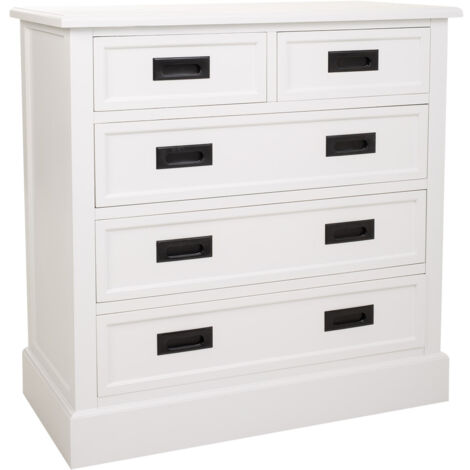 Cómoda de madera blanca 80x40x80,5