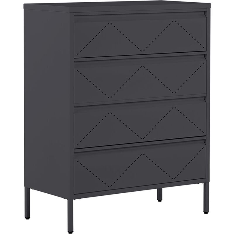 

Cómoda de metal negro MATANA