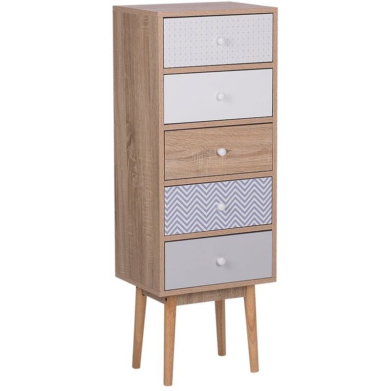 

Cómoda en madera clara/blanco FOLEY