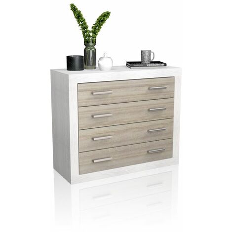 Cómoda Kira Andersen Pino - Gris 98cm (ancho) x 81,5cm (alto)