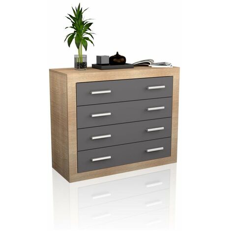 Cómoda Kira Cambria - Grafito 98cm (ancho) x 81,5cm (alto)