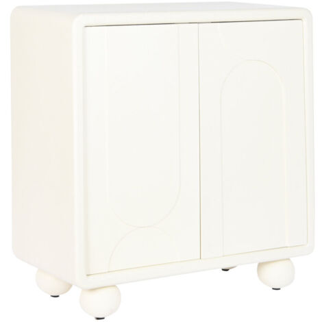 Comoda Mdf 80X37X86 2 Puerta 3D Blanco
