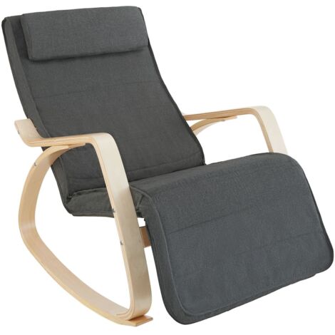 Cómoda mecedora lounge con elegante diseño ergonómico gris 080000247