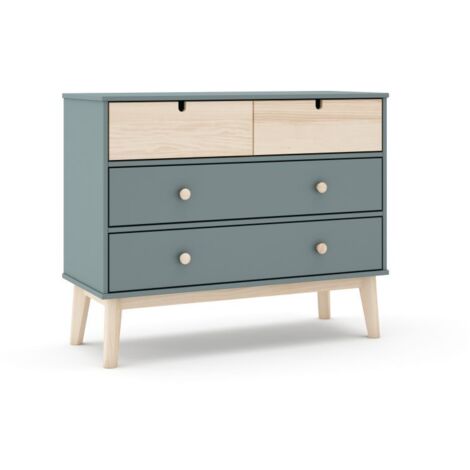 Cómoda Misty Cloud 4 cajones Verde Salvia - Oak Soft (ancho) x 81cm (alto)