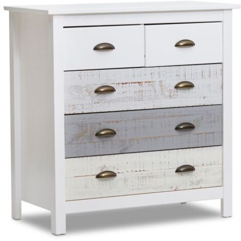 Cómoda Ocean 5 cajones Blanco - Vintage Colors (ancho) x 80cm (alto)