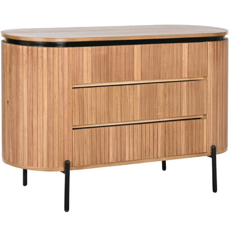 Comoda Paulownia Metal 110X39X70 Natural