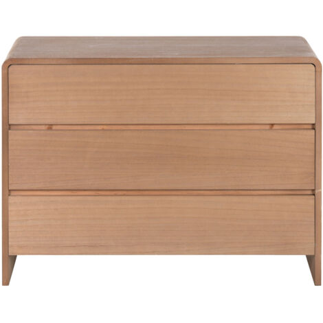 Comoda Paulownia Olmo 100X40X74 3 Cajones Natural