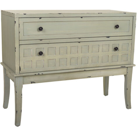 Cómoda Recibidor de madera verde 88x38x72