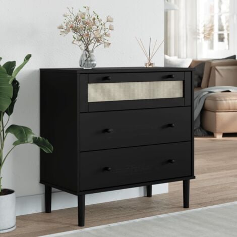 KOPPANG cómoda de 3 cajones, negro-marrón, 90x83 cm - IKEA