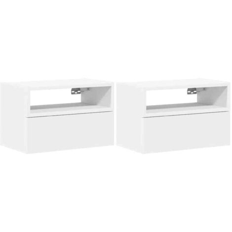 Comodini a Muro 2 pz Bianchi 45x26x28,5 cm vidaXL 870335