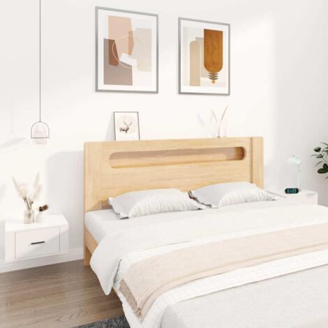 Comodini a Muro 2 pz Bianco Lucido 50x36x25 cm vidaXL