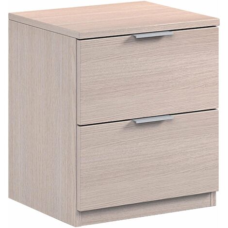 Comodino - 2 Cassetti - 46X38X34 Cm - Rovere