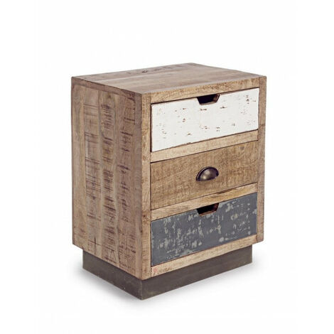 Comodino 3 Cassetti Tudor in Legno