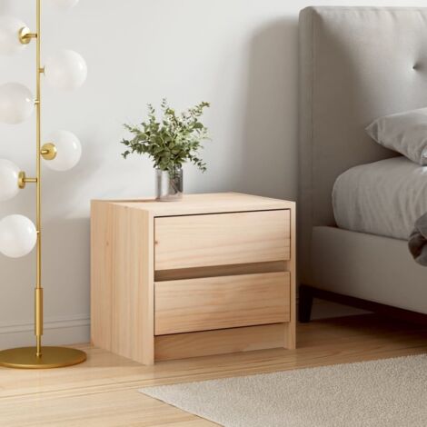 Comodino 40x31x35,5 cm in Legno Massello di Pino vidaXL