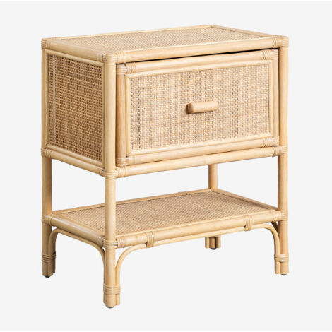 Comodino 45x30 cm in rattan Yivisc SKLUM            