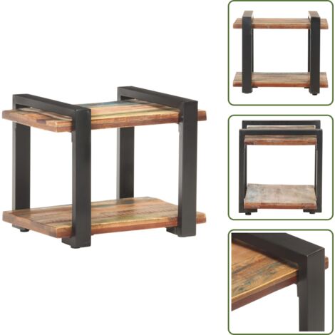 Comodino 50x40x40 cm in Legno Massello di Recupero