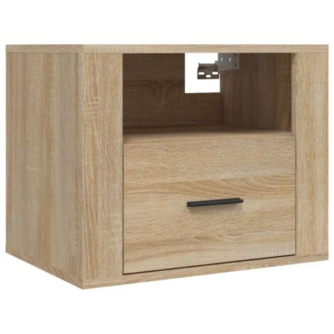 Comodino a Muro Rovere Sonoma 50x36x40 cm vidaXL