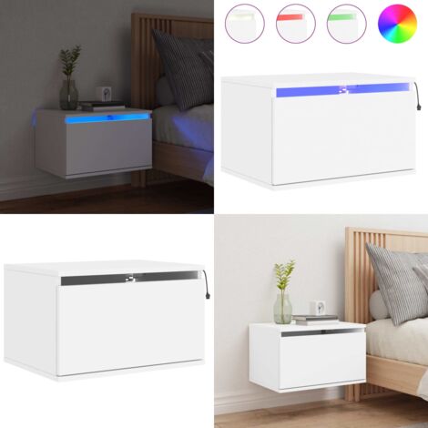 Comodino a Parete con Luci LED Bianco - Luci led - Comodino con luci rgb