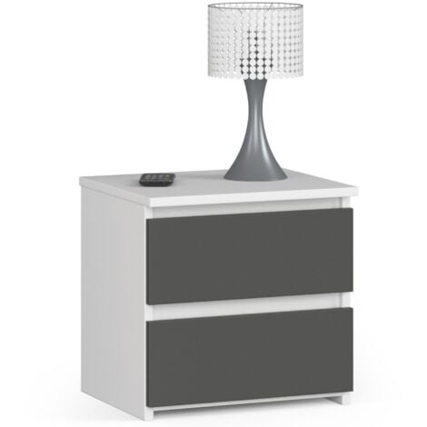 AKORD Bianca 40 cm 2 cassetti inserto frontale Grigio Grafite 40x35x40 cm