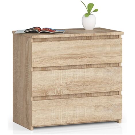 Comodino AKORD CL3 Sonoma Quercia 60 cm 3 cassetti 60x35x57 cm