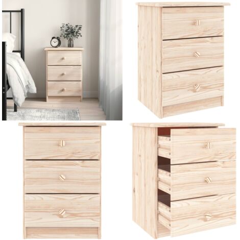 Comodino ALTA 41x35x55,5 cm in Legno Massello di Pino - Comodino in pino - Comodino per camera da letto